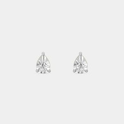 Gilded .05 Cttw Diamond Stud Earrings 14KT Gold