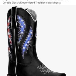 Black CowBoy Boots  10 1/2