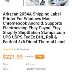 Arkscan Barcode Printer 