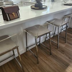 CB2 acrylic Counter Stools - 4