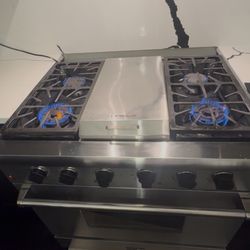 4 Burner Griddle Top 36 Inch Stove 