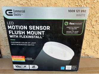 Commercial Electric 91969 Flexinstall 10" LED Motion Ceiling Light with 5CCT