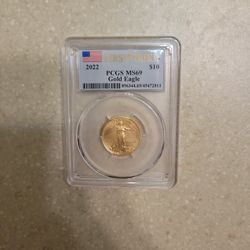 2022 1/4 Oz American Gold Eagle.  Graded 