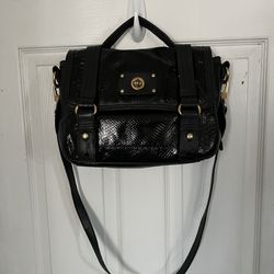 Marc Jacobs snake embossed patent leather messenger bag