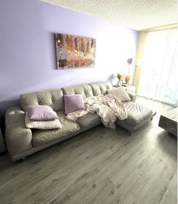 Natuzzi leather chair and couch