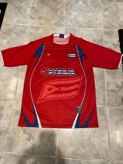 Vintage 90s Y2K Drako Sports Cuba Soccer Football Jersey Flag SZ L