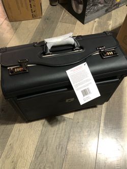Wheeled Briefcase Rolling Sales Sample Pilot Lawyer Attache AlpineSwiss 19"
