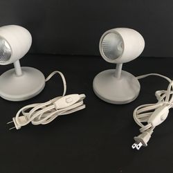 2 LED FLOOR SPOTLIGHTS - ADJUSTABLE UPLIGHTS