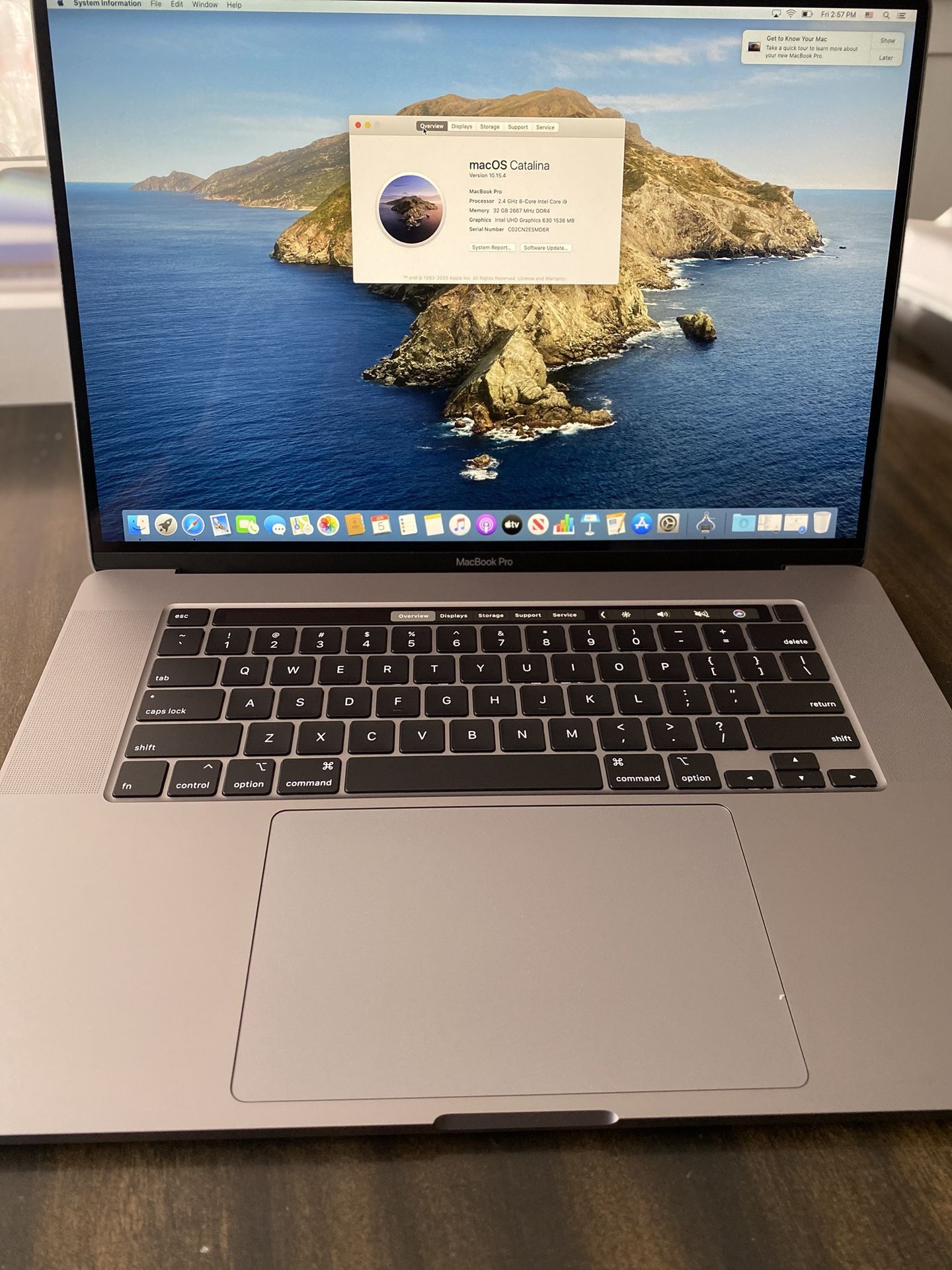 Apple MacBook Pro 16” MAX specs 2.4 i9 32GB 1TB 5500M 8GB GPU $1000 off!