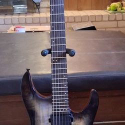 Schecter CR6 Charcoal Burst Burl Top