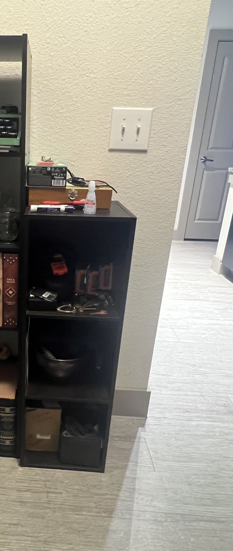 $35 OBO Small Dark Brown 3 Bookshelf. Bookcase.