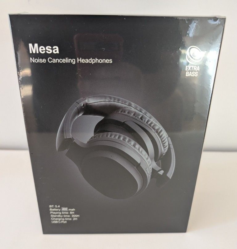 Mesa Noise Canceling Headphones. New. Sealed.