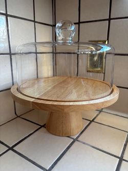 Wooden Cake Stand with Glass Dome- threshold from Target