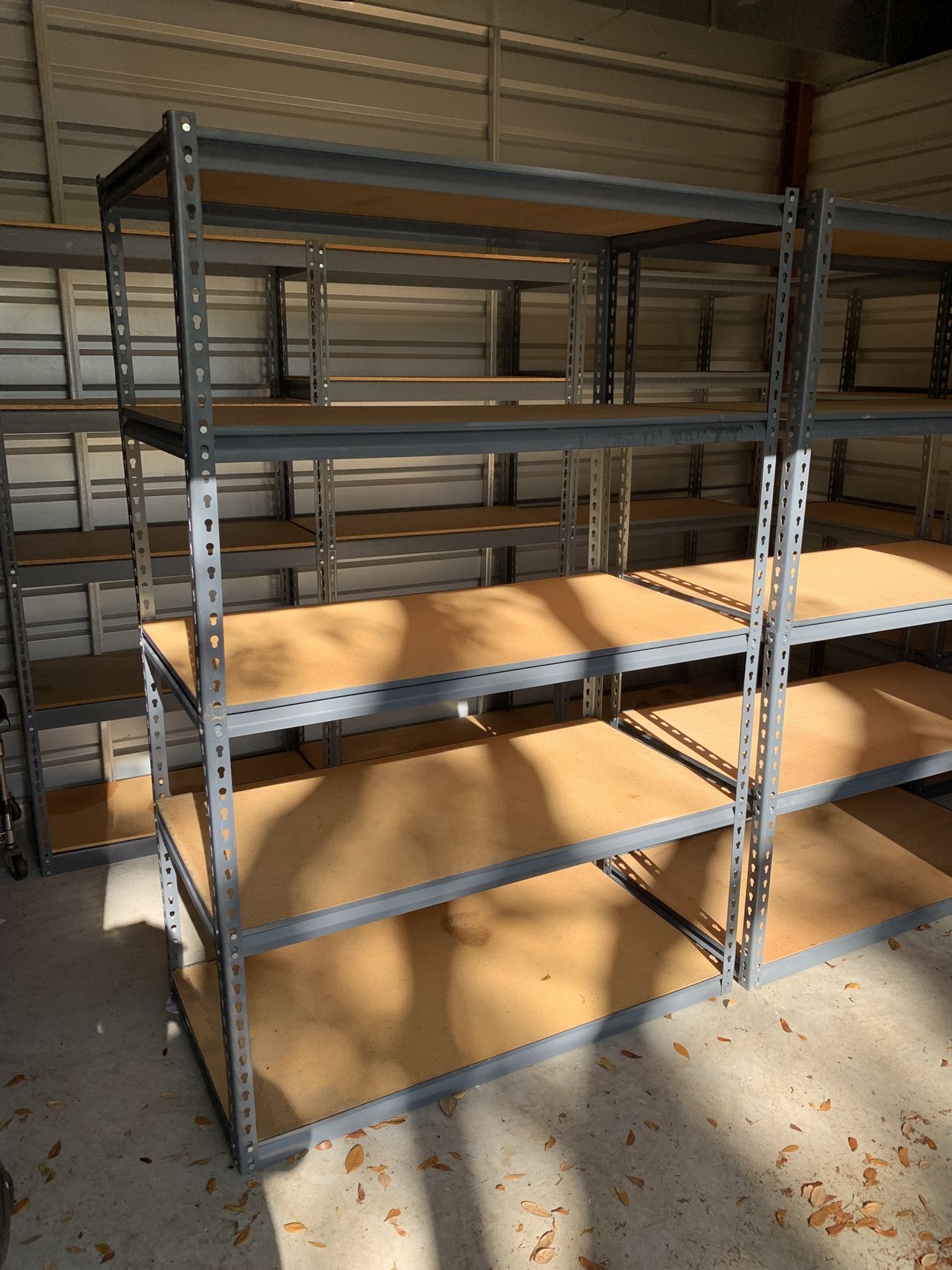 6 Shelving Units - 5 Tier Storage Rack with Adjustable Height Shelving for Warehouse, Industrial, Supermarket, or Garage Storage