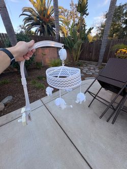 Elephant baby mobile for crib