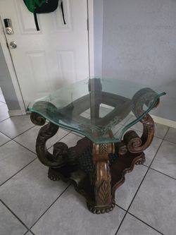 Glass end table