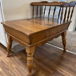 Vintage Ethan Allen Maple Wood 2-Tier Step End Table