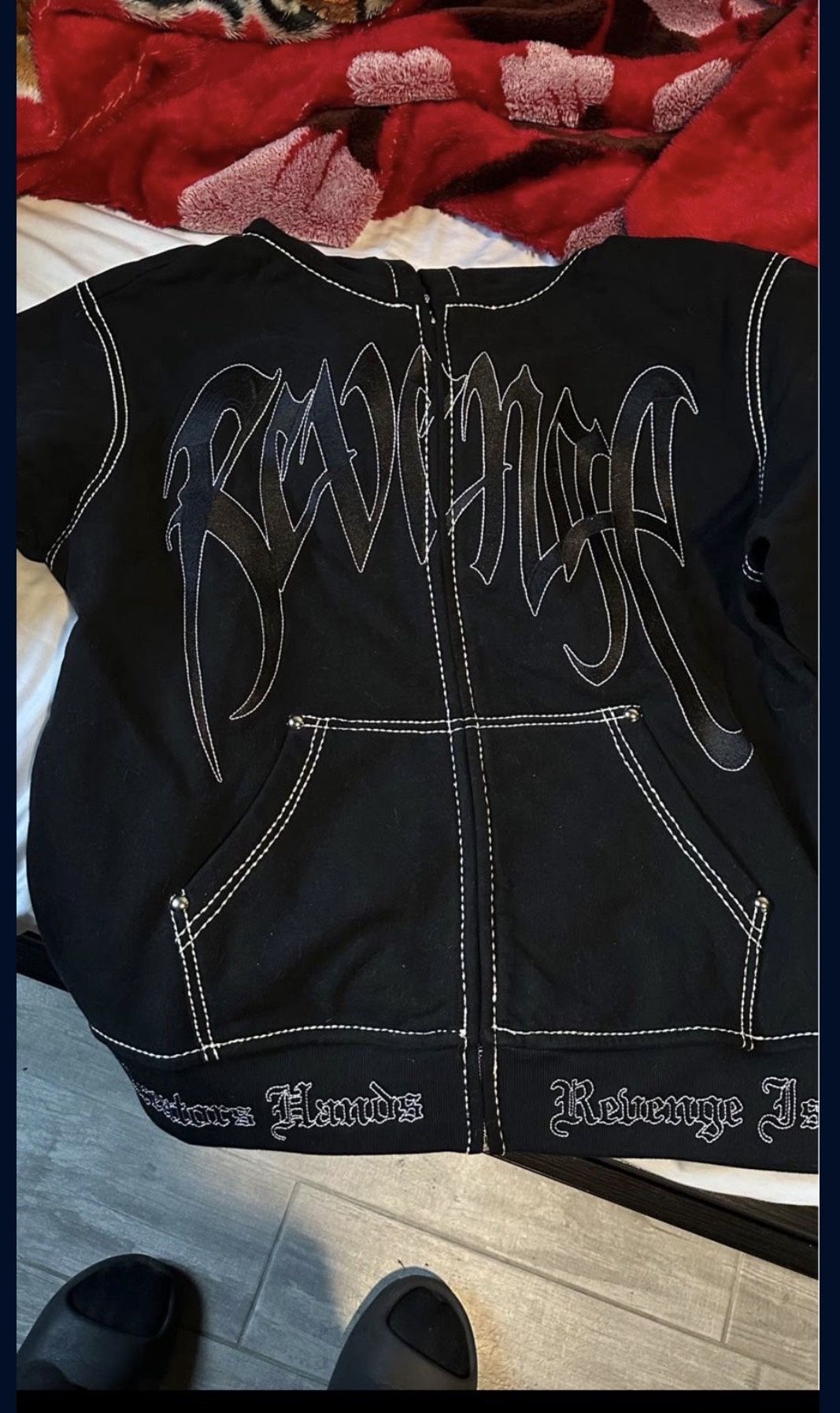 Revenge Hoodie Zip Up Size M