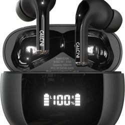  True Wireless Earbuds Bluetooth 5.3 with Microphone, TWS Earbuds in-Ear Headphones with Charging Case,Waterproof Bluetooth Earphones for Samsung,Andr