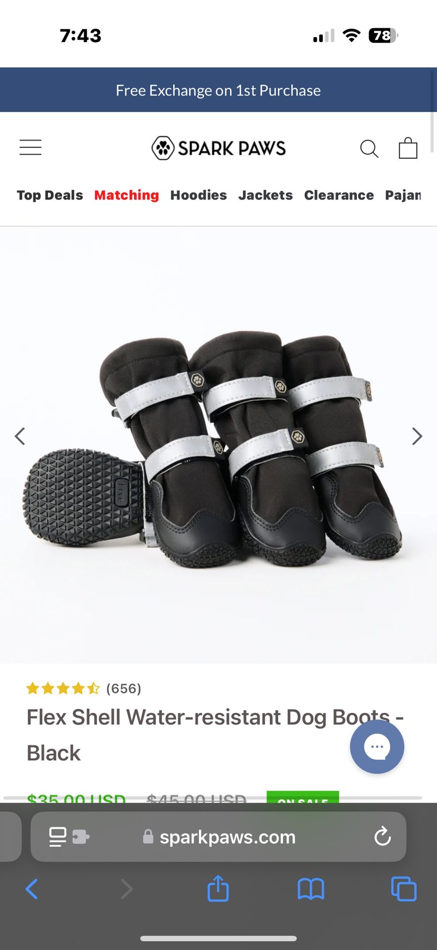 Spark Paws Flex Shell Water-resistant Dog Boots - Black