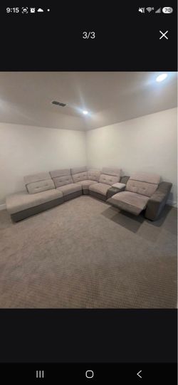 modern L-shaped power reclining sectional sofa