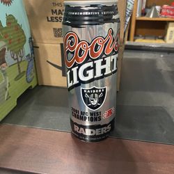 2001 AFC West Champ raiders Beer Can