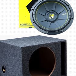 New Kicker Comp C 12” Subwoofer And Ported Box