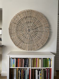 Round reed wall hanging