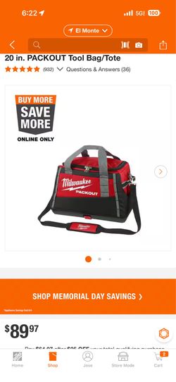 Milwaukee packout bag 20 inch