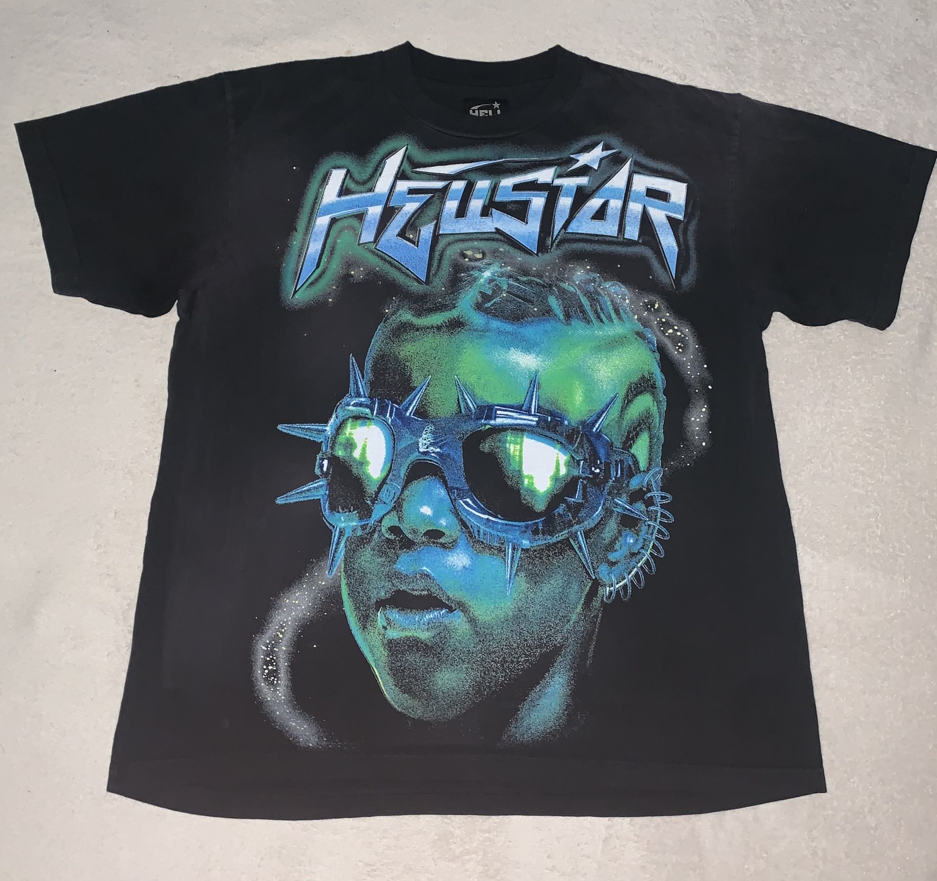 Hellstar The Future T-Shirt Black/Blue Size XL