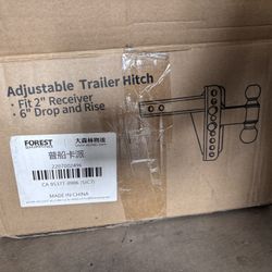 Adjustable Trailer Hitch 6” Drop/Rise – Fits 2” Receiver (New)