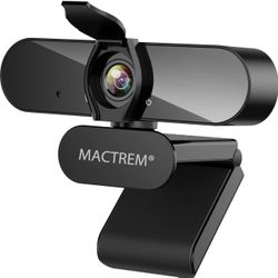 1080P Webcam with Microphone, HD USB Webcam for Video Conference Camera with Privacy Cover, Auto Light Correction, Computer Web Camera for Desktop/Lap