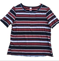 No Boundaries XL Multicolor Striped Top