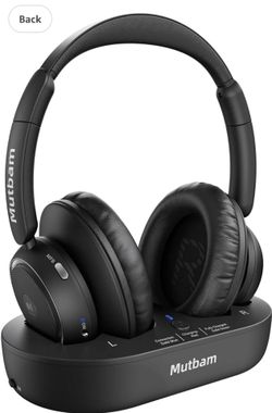 Wireless Headphones for TV, TV Headphones Wireless for Seniors, TV Headphones Wireless with Transmitter Charging Base, Precise Sync Without Delay, Gif