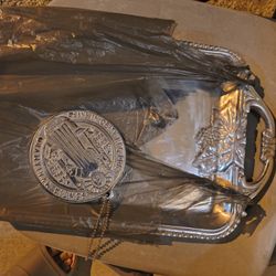 Silver Medallion And  Plate