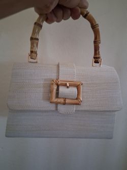 Tommy Bahama Satchel with Bamboo Handle
