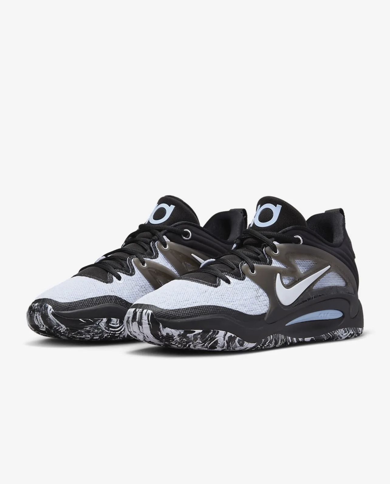 Nike KD 15 Refuge 07 Men\'s Black White Basketball Shoes Sneakers New DC1975-101 Nike KD15 Black White Royal Tint  main image 3