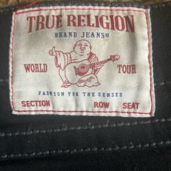 Brand New (Black) True Religion “Ricky” Straight Fit Jeans (Size 28)