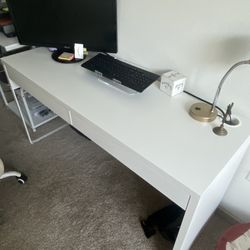 White IKEA desk