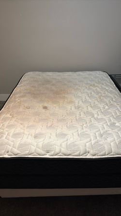 Stained Full size mattress and box spring