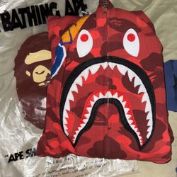 Bape Hoodie Red