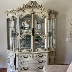 Ornate Hutch And Dining Table