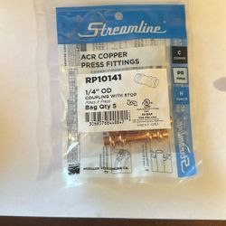 ACR Copper Press Coupling Fittings 5 Pack Streamline Mueller 