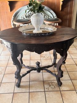 Vintage ornate wooden table