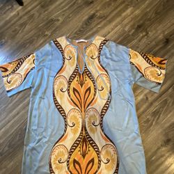 Blue and orange Zara midi dress #midi #dress