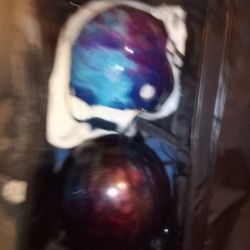 Two Bowling Balls With Case On Rollers 