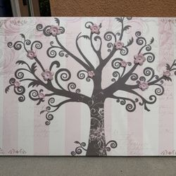 Cherry Blossom Canvas Wall Art 43” X 27”