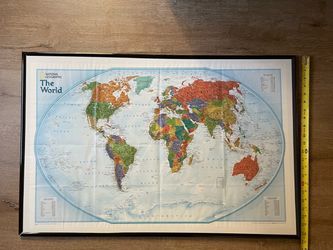 Framed world map