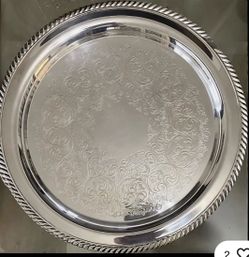 Vintage Silver-Plated Serving tray