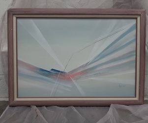 70s vintage original Oil Painting